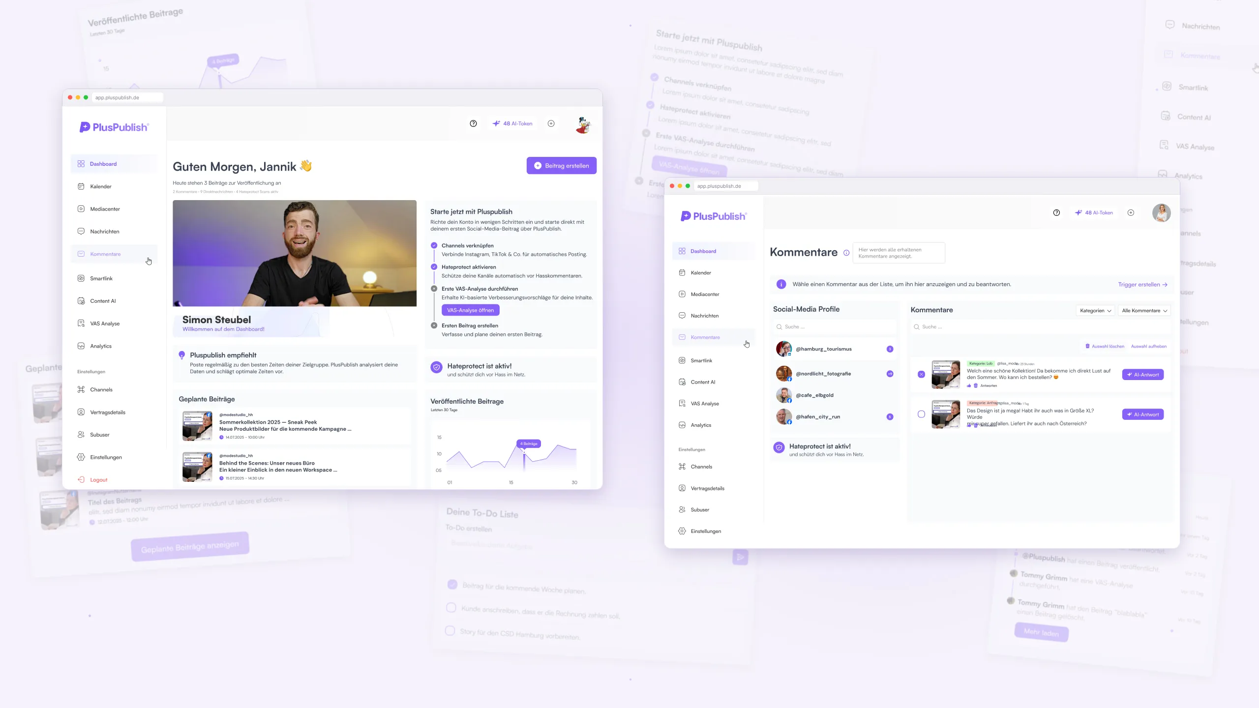 PlusPublish – SaaS Dashboard Design